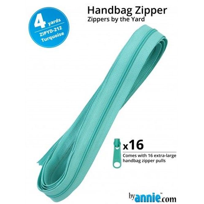Hovedbilde Zippers by the Yard ByAnnie. Turquoise