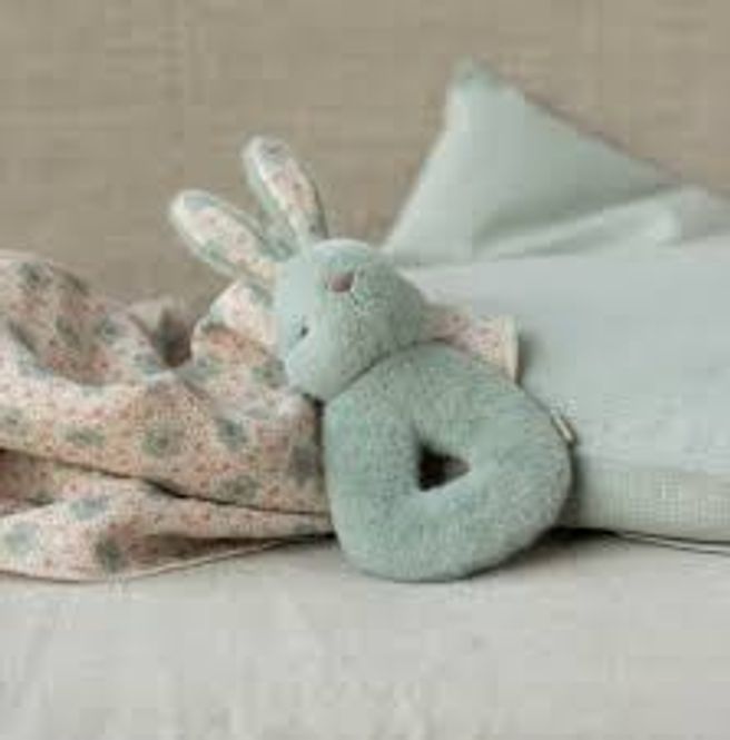 Hovedbilde Rabbit rattle -Mint.