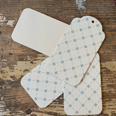 Gift tags, Blue flowers. 