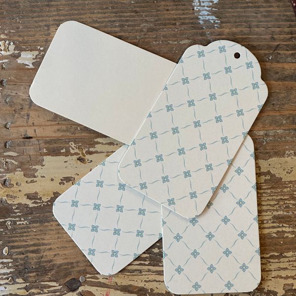 Hovedbilde Gift tags, Blue flowers. 